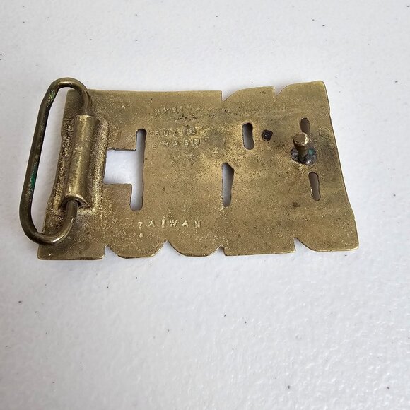 Vintage BRUCE Name Belt Buckle Solid Brass Taiwan Novelty - Picture 2 of 6